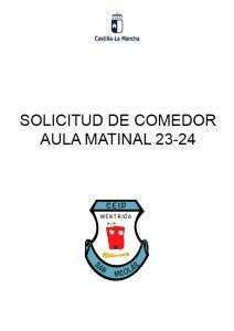 SOLICITUD DE COMEDOR-AULA MATINAL 23-24