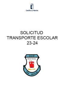 SOLICITUD 
TRANSPORTE ESCOLAR
23-24